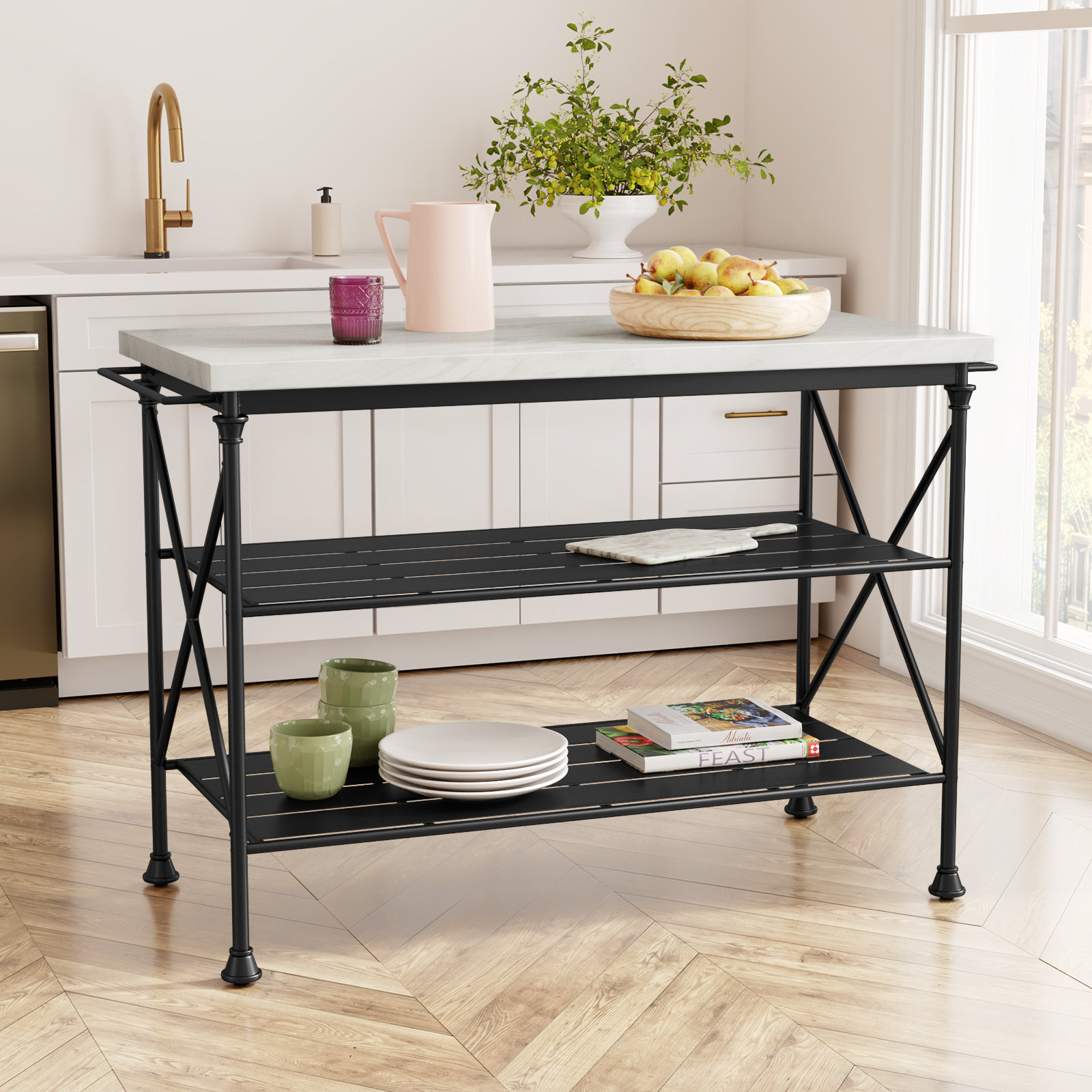 noa　unico WYTHE kitchen counter Walnut Island Top designed by Jacob Evans Kitchen and Bath